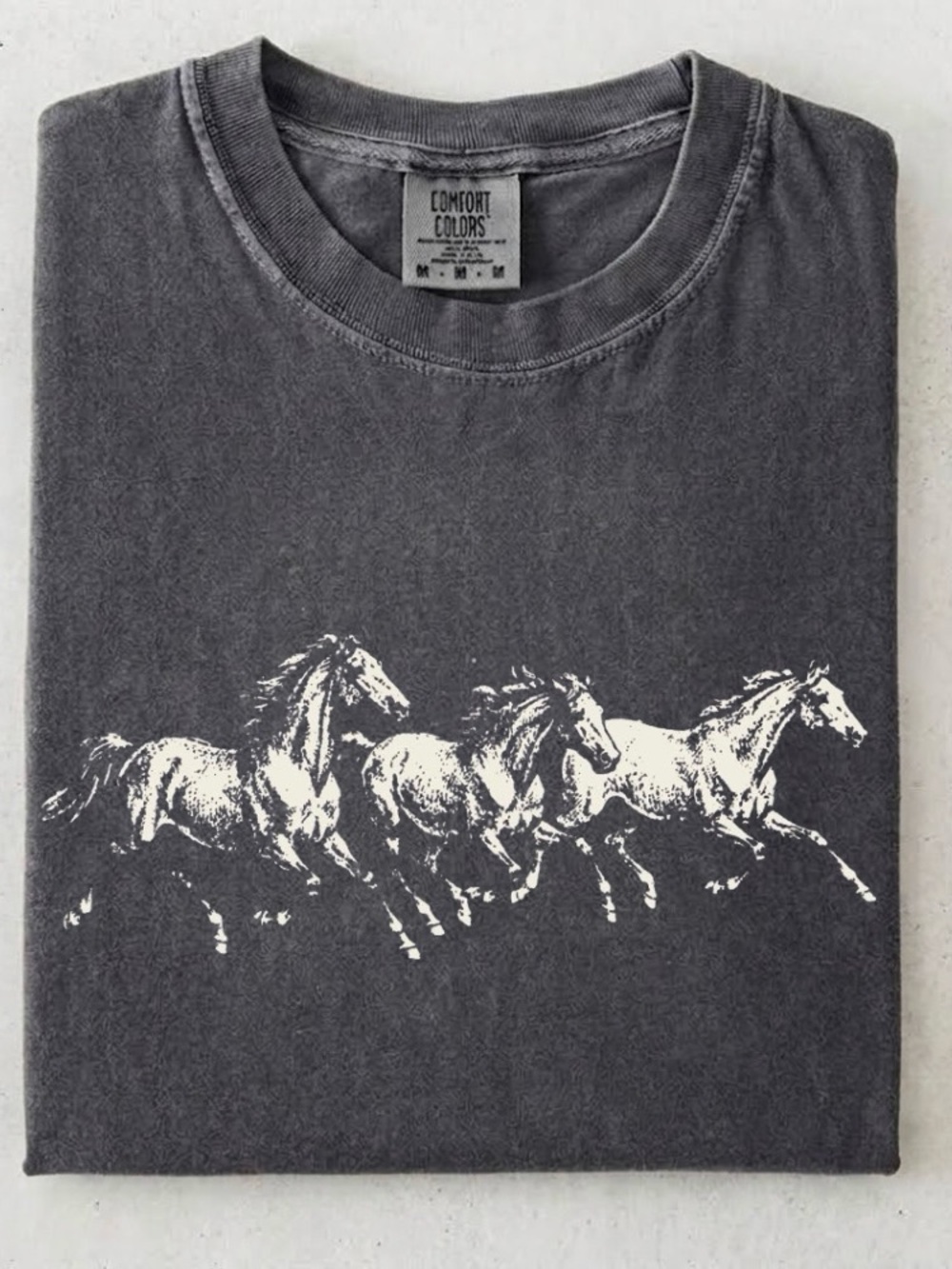 Comfort Colors Retro Running Horse Graphic Tee